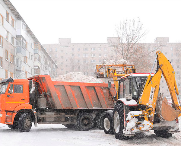 Размещение снега на свалке и уборка снега в зимний период