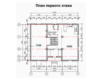 Коттедж за городом планировка 1го этажа
