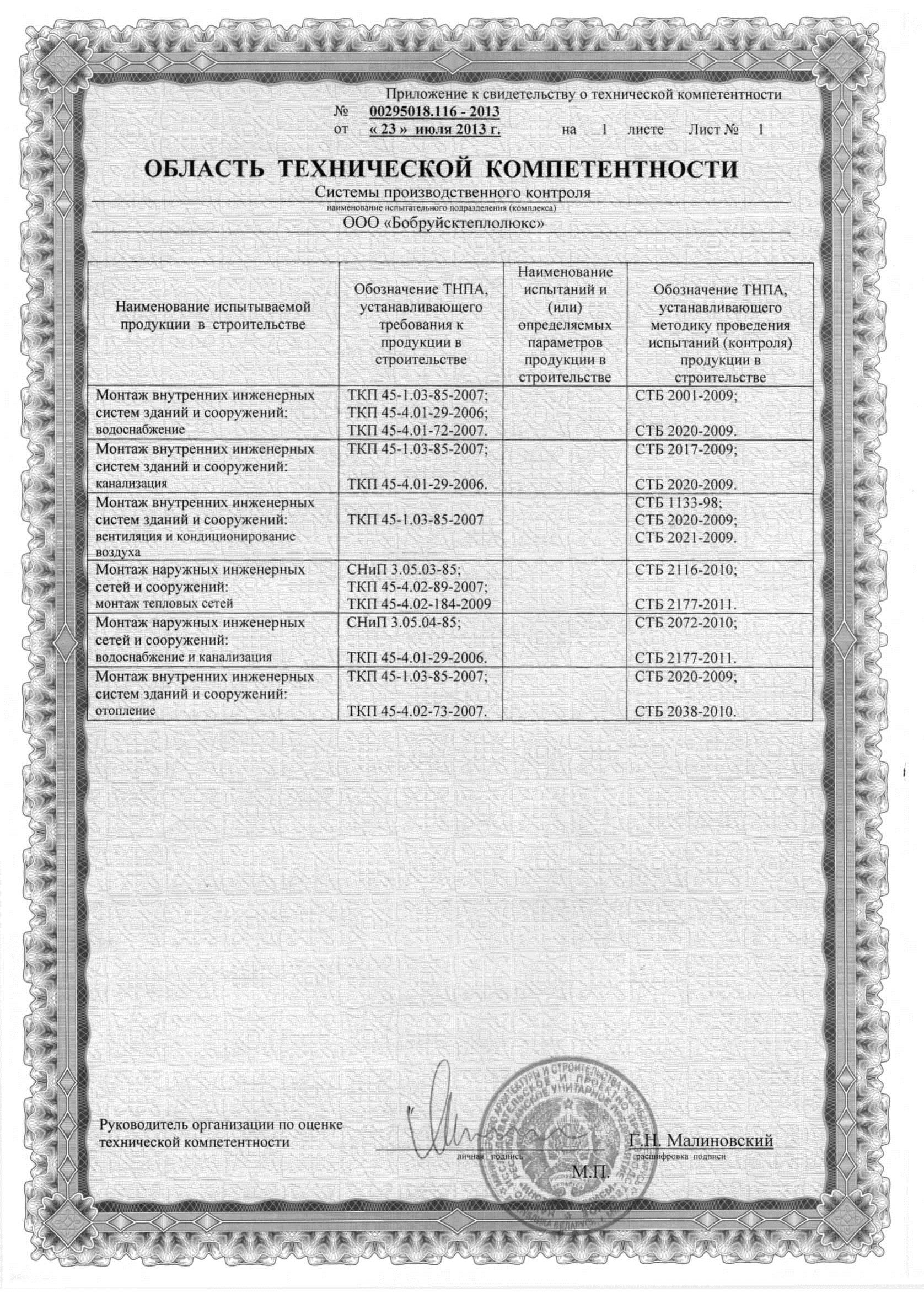 область технической компетентности